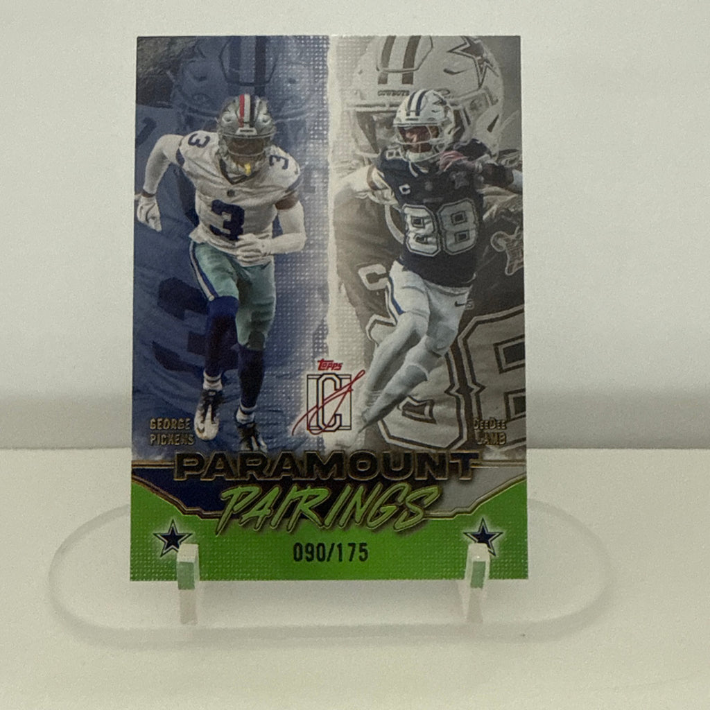 2025-2026 Topps Signature Class Paramount Pairings Lamb/Pickens Lime Green /175